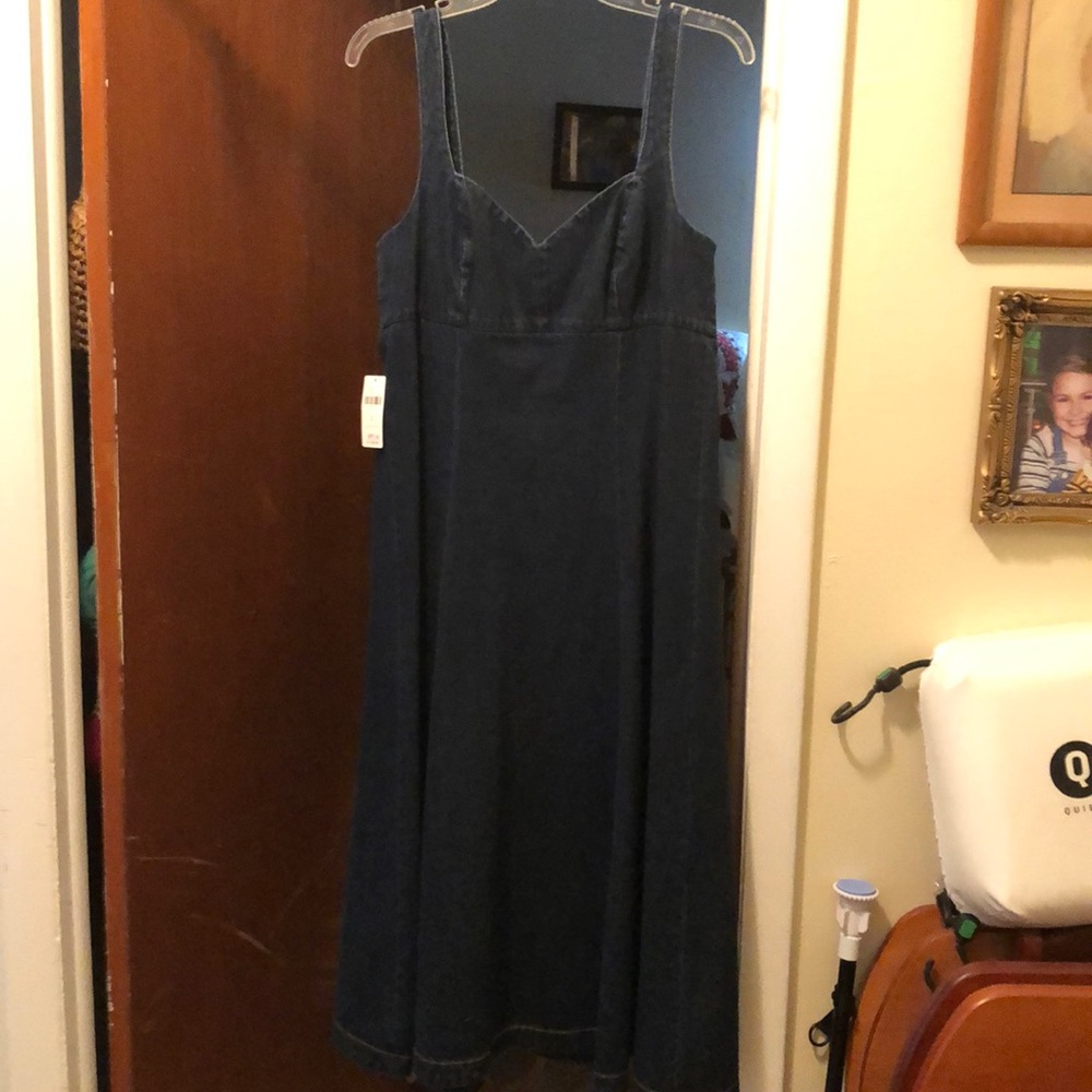 Anthropology denim jumper.